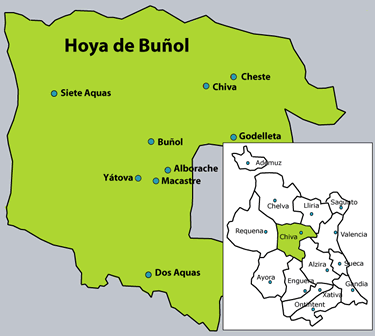 map of hoya de buñol