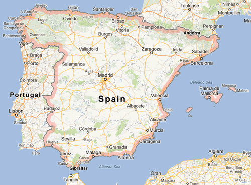 map of spain